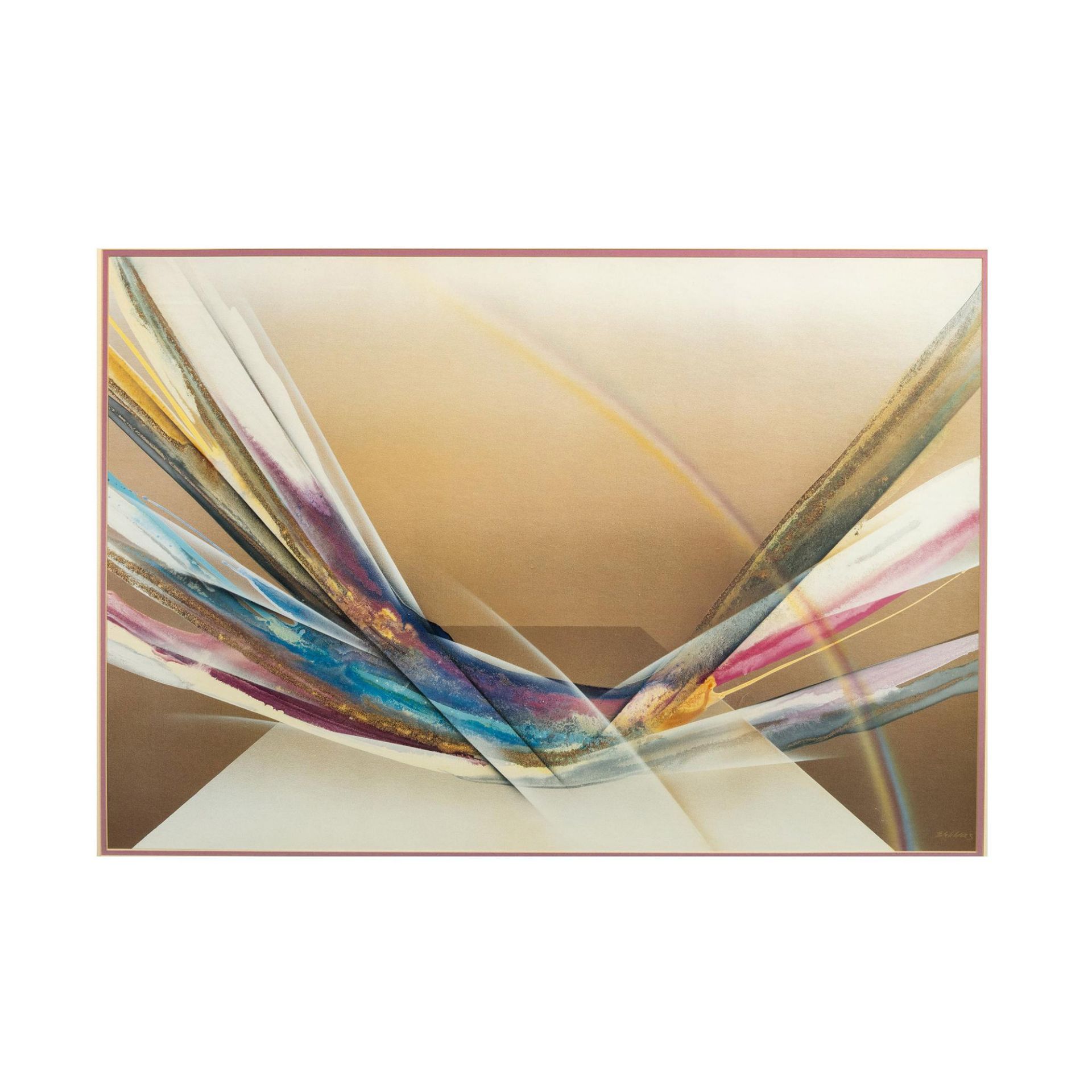 Elba Alvarez, Large Color Abstraction Silkscreen on Paper - Image 2 of 6