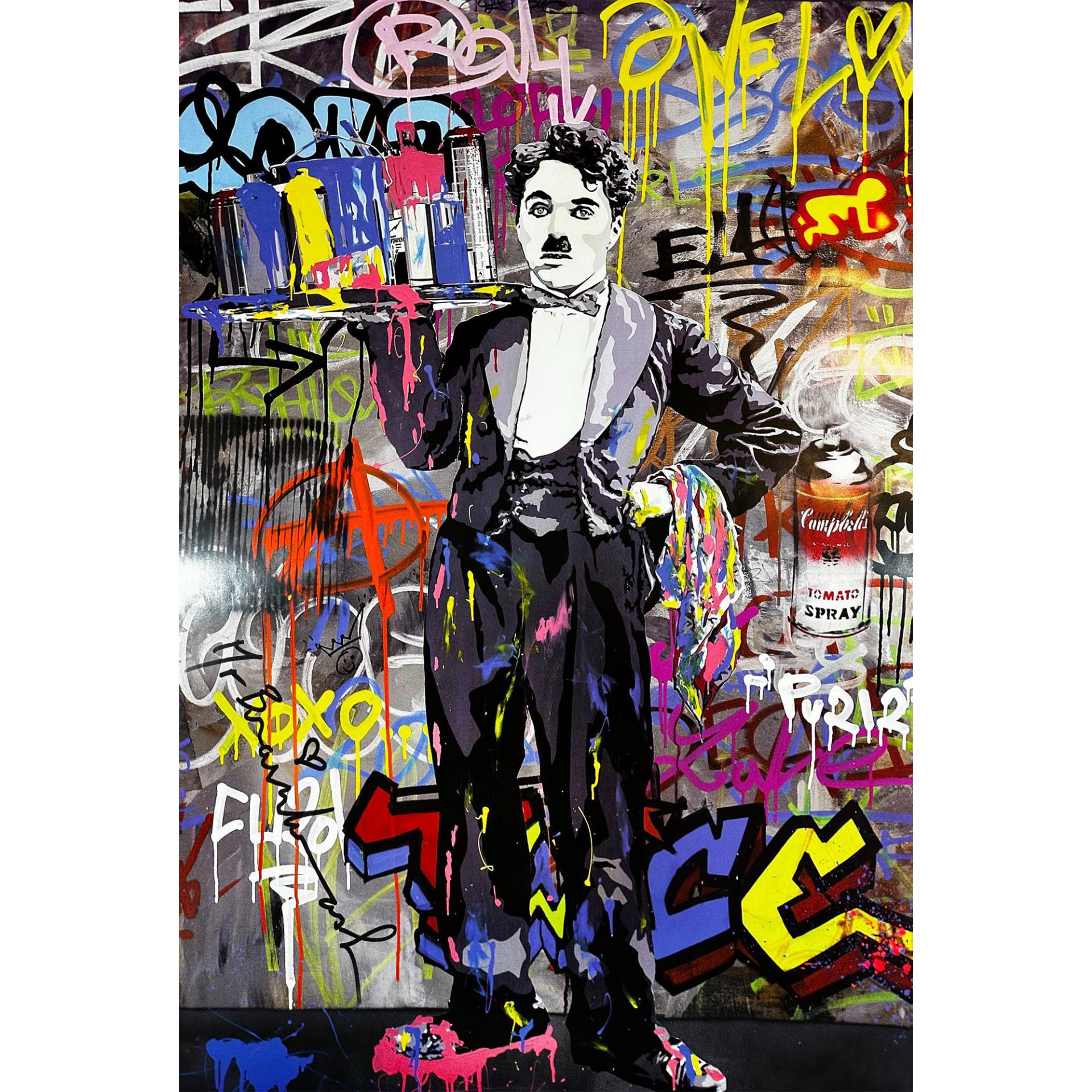 Mr. Brainwash (b. 1966) Poster, Untitled Plate Signed - Image 2 of 2