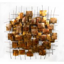 William & Bruce Friedle, Brutalist Metal Wall Sculpture