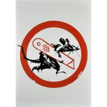 Banksy (England b. 1974) Offset Lithograph Cut and Run Rat