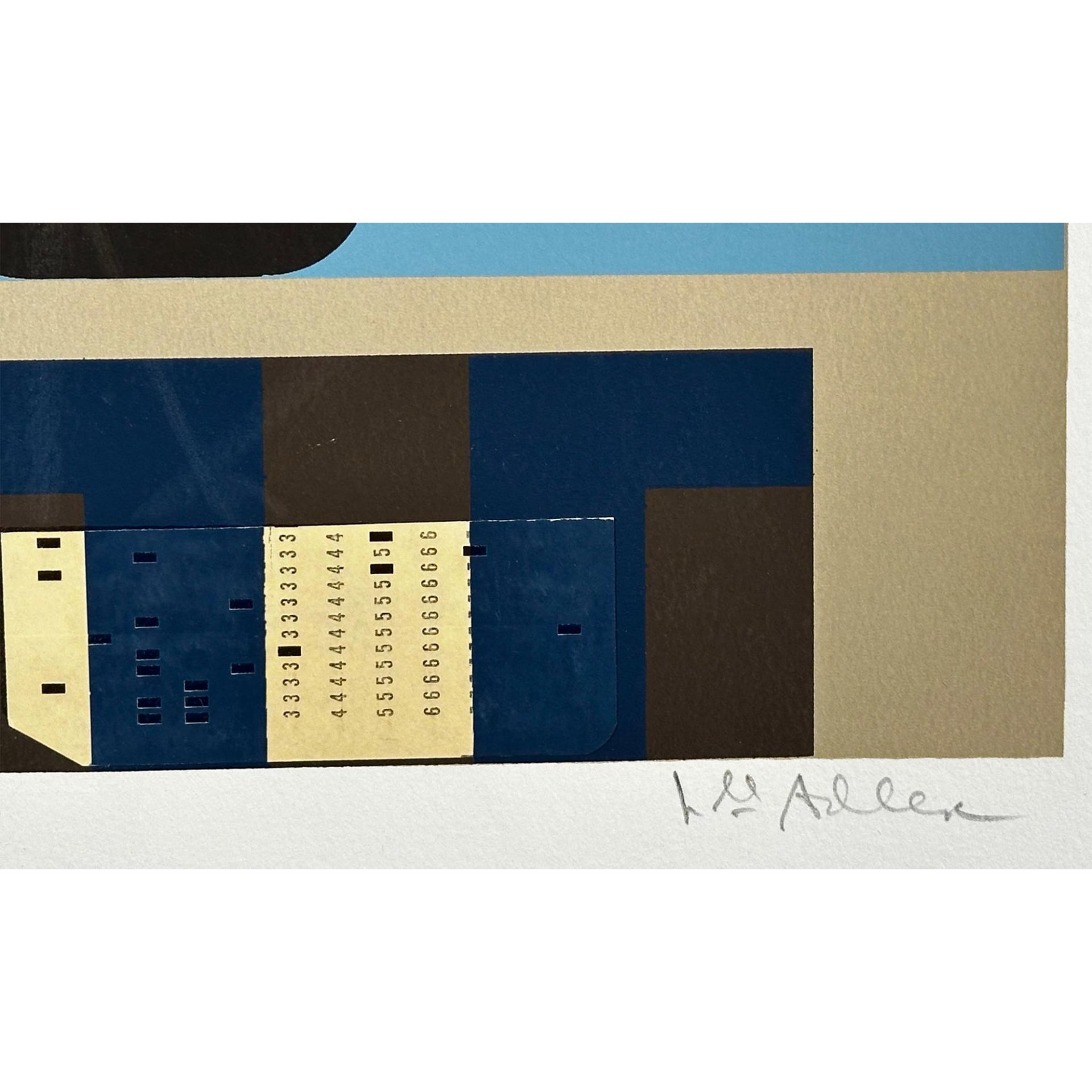 Lee Adler (1934-) Screenprint with Hand Collage Paper with Holes, Modern Collage 1, Signed - Bild 3 aus 5