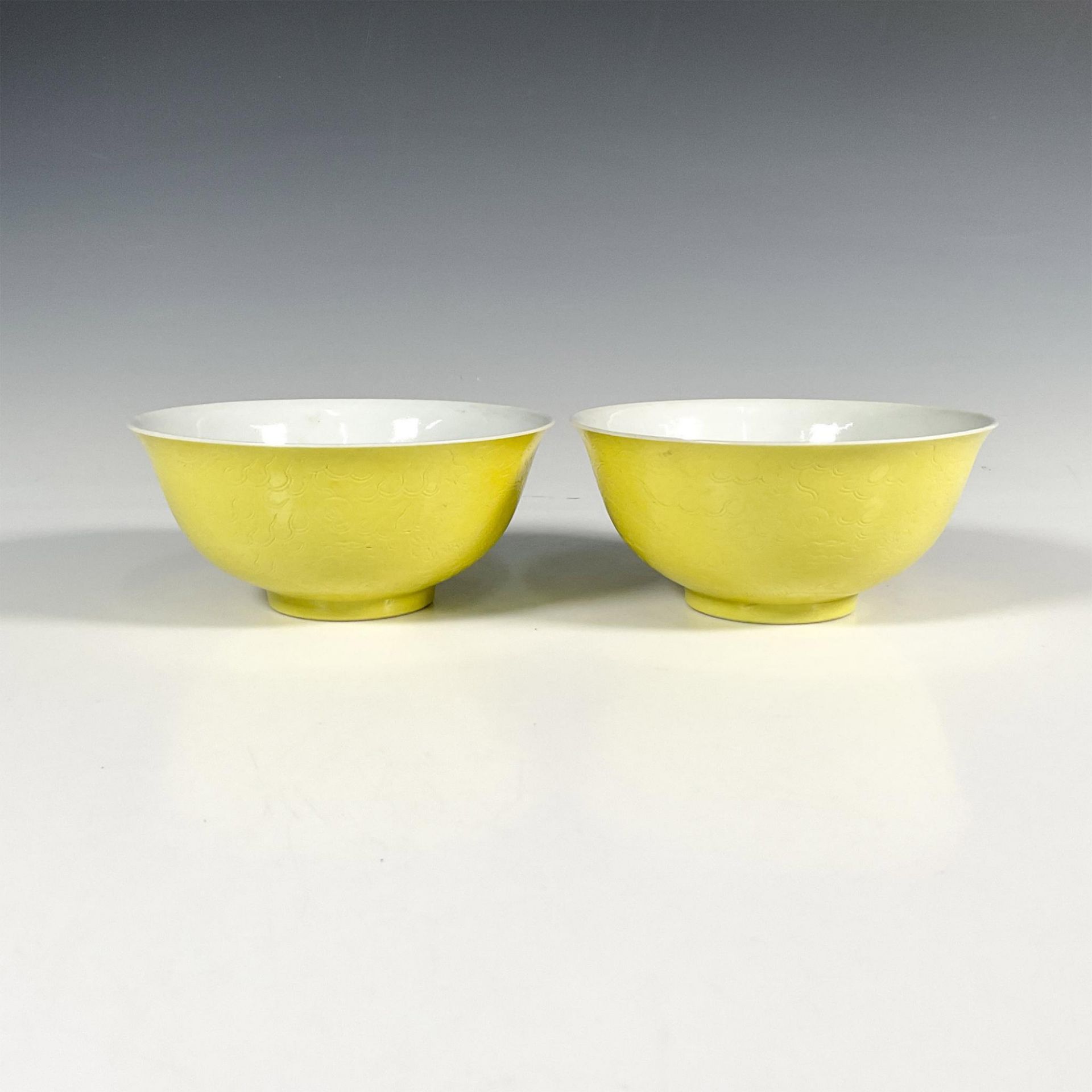 Pair of Chinese Guangxu Yellow Glazed Bowl - Bild 2 aus 4