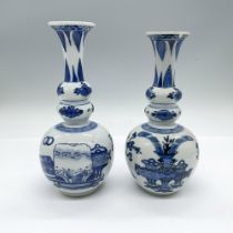 Pair of Chinese Blue and White Porcelain Vases