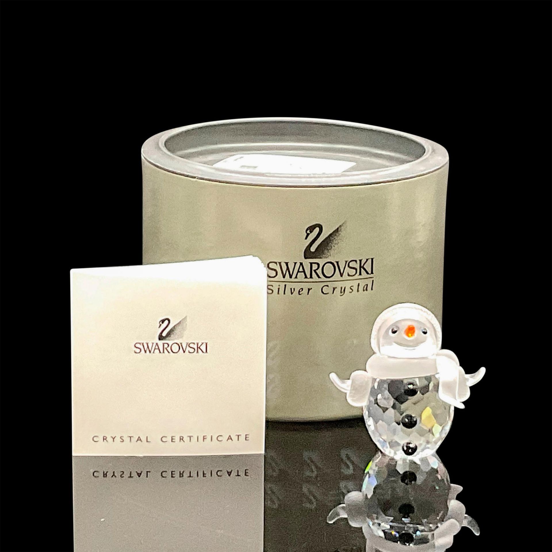 Swarovski Silver Crystal Figurine, Snowman - Image 3 of 3
