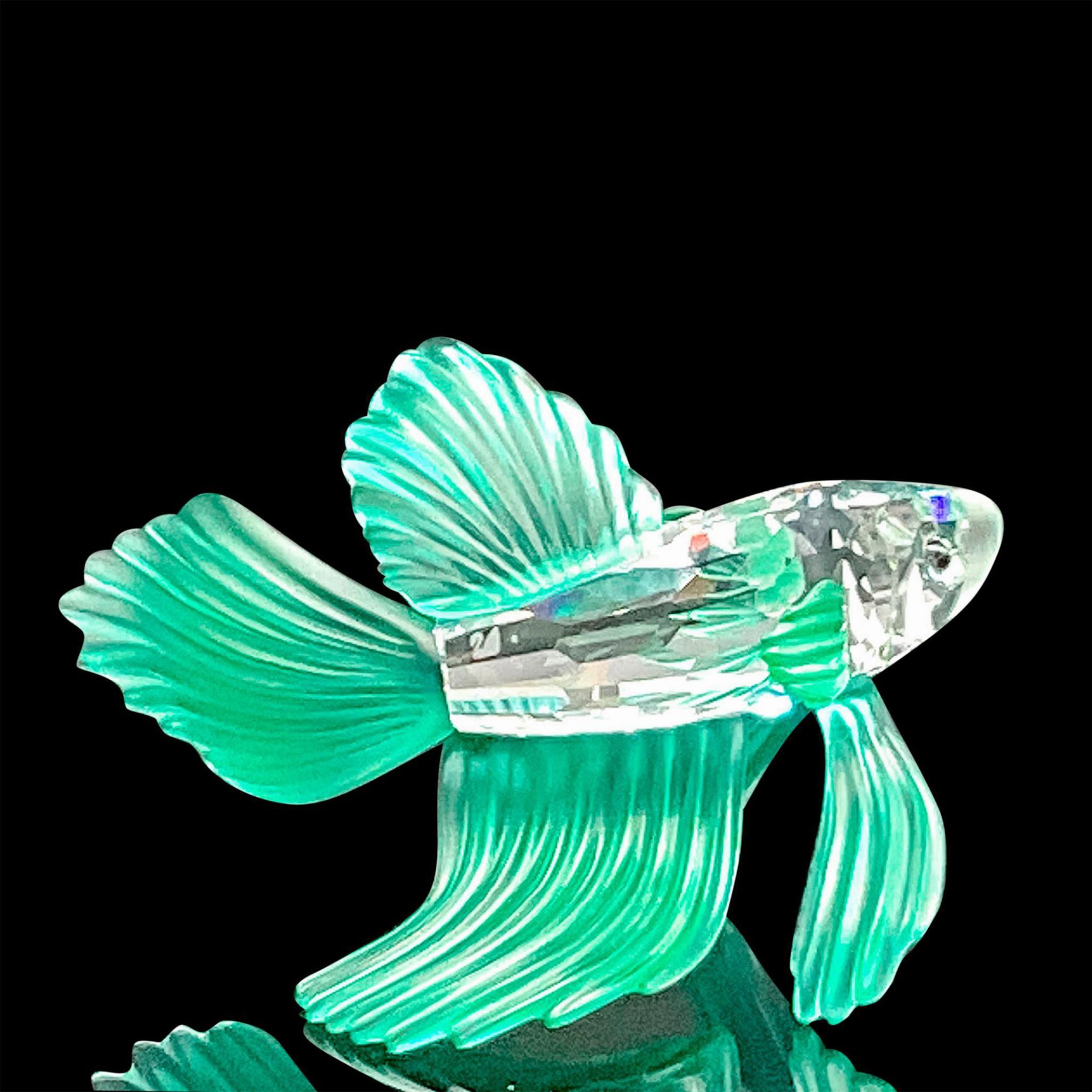 Swarovski Crystal Figurine, Siamese Fighting Fish Green - Bild 2 aus 4