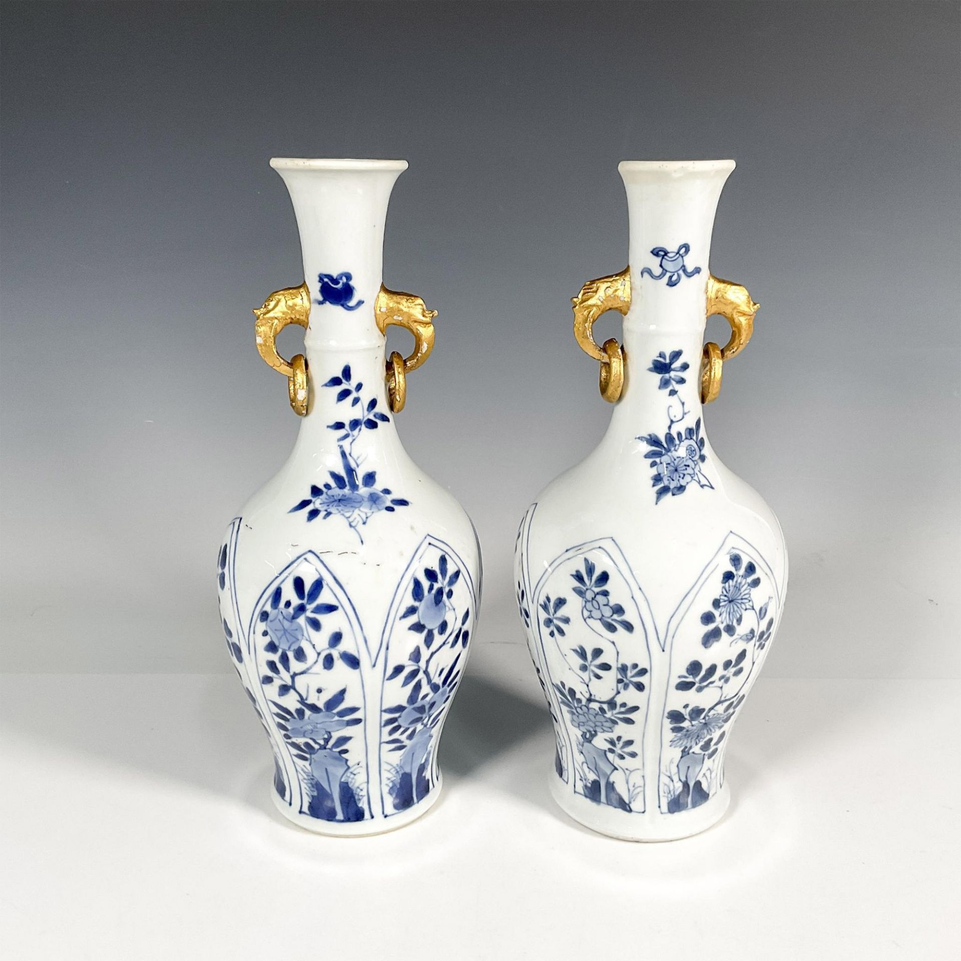 Pair of Antique Chinese Blue and White Porcelain Vases - Bild 3 aus 7