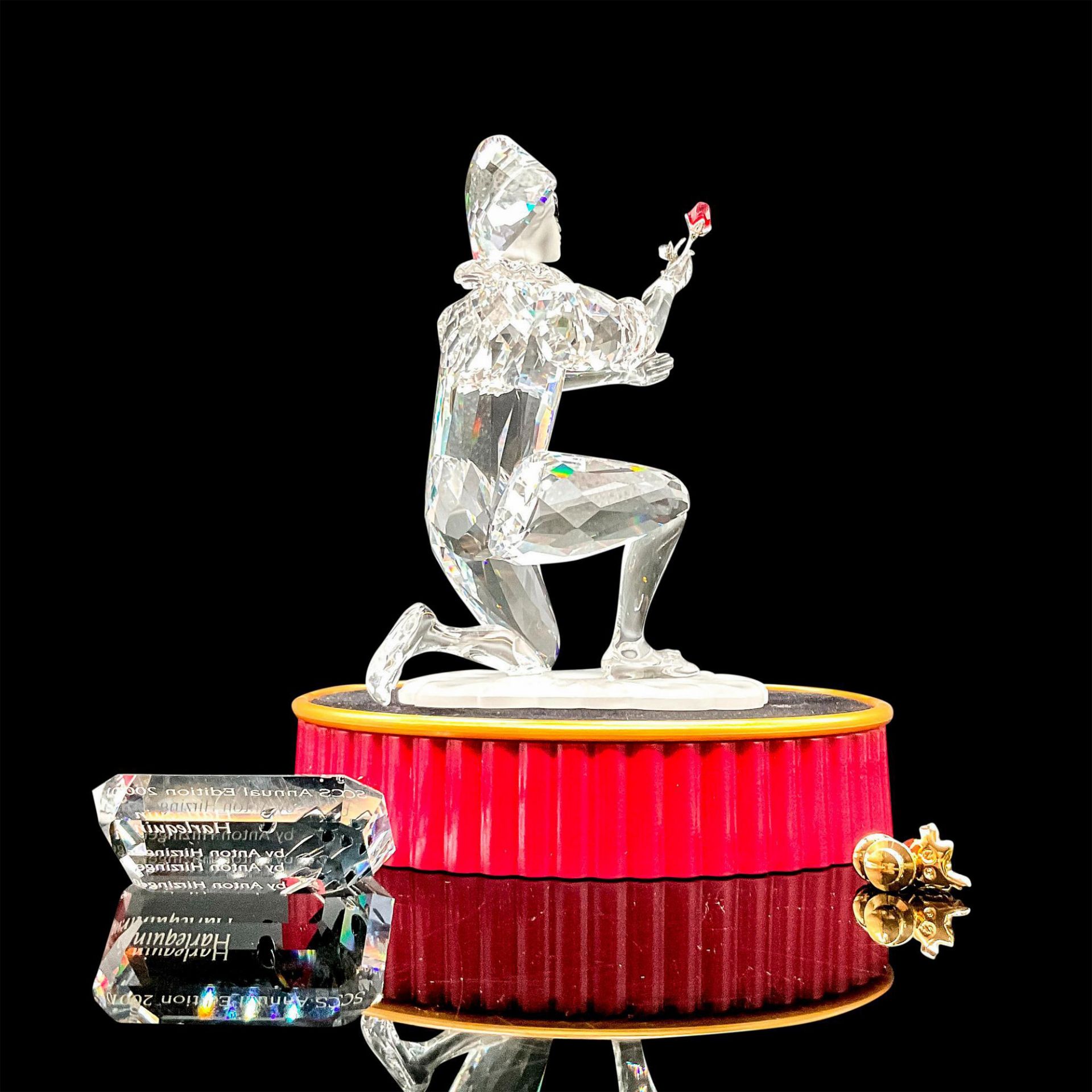 Swarovski Crystal Figurine, Plaque & Pin, Harlequin - Image 3 of 6