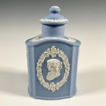Wedgwood Blue Jasperware Lidded Tea Caddy