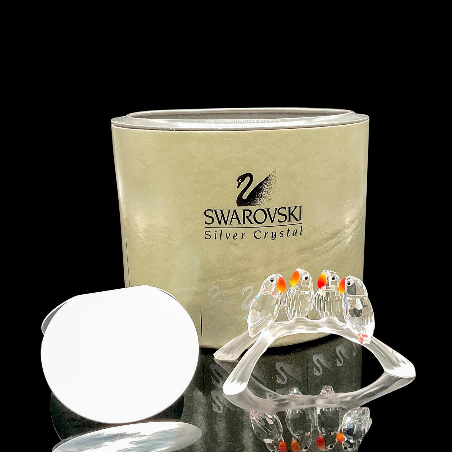 Swarovski Silver Crystal Figurine, Baby Lovebirds - Bild 4 aus 4