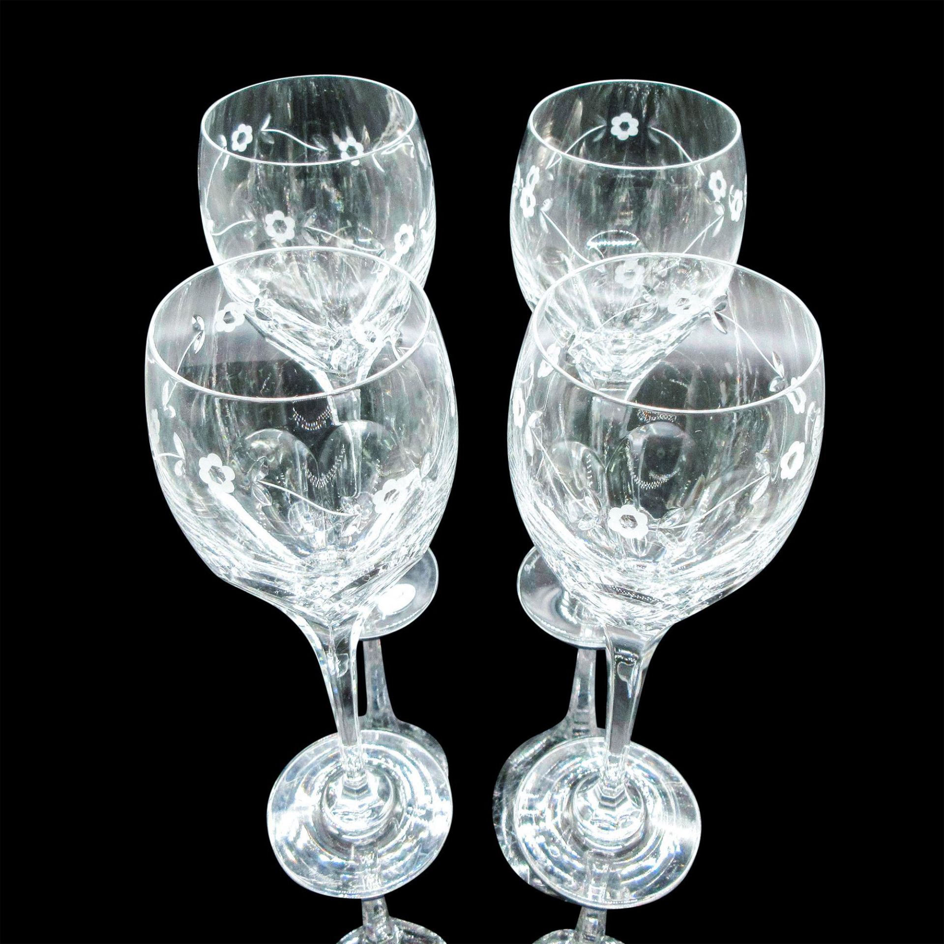 4pc Rogaska Crystal Wine Glasses, Scarlett - Image 2 of 7