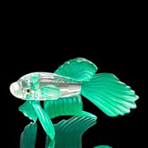 Swarovski Crystal Figurine, Siamese Fighting Fish Green