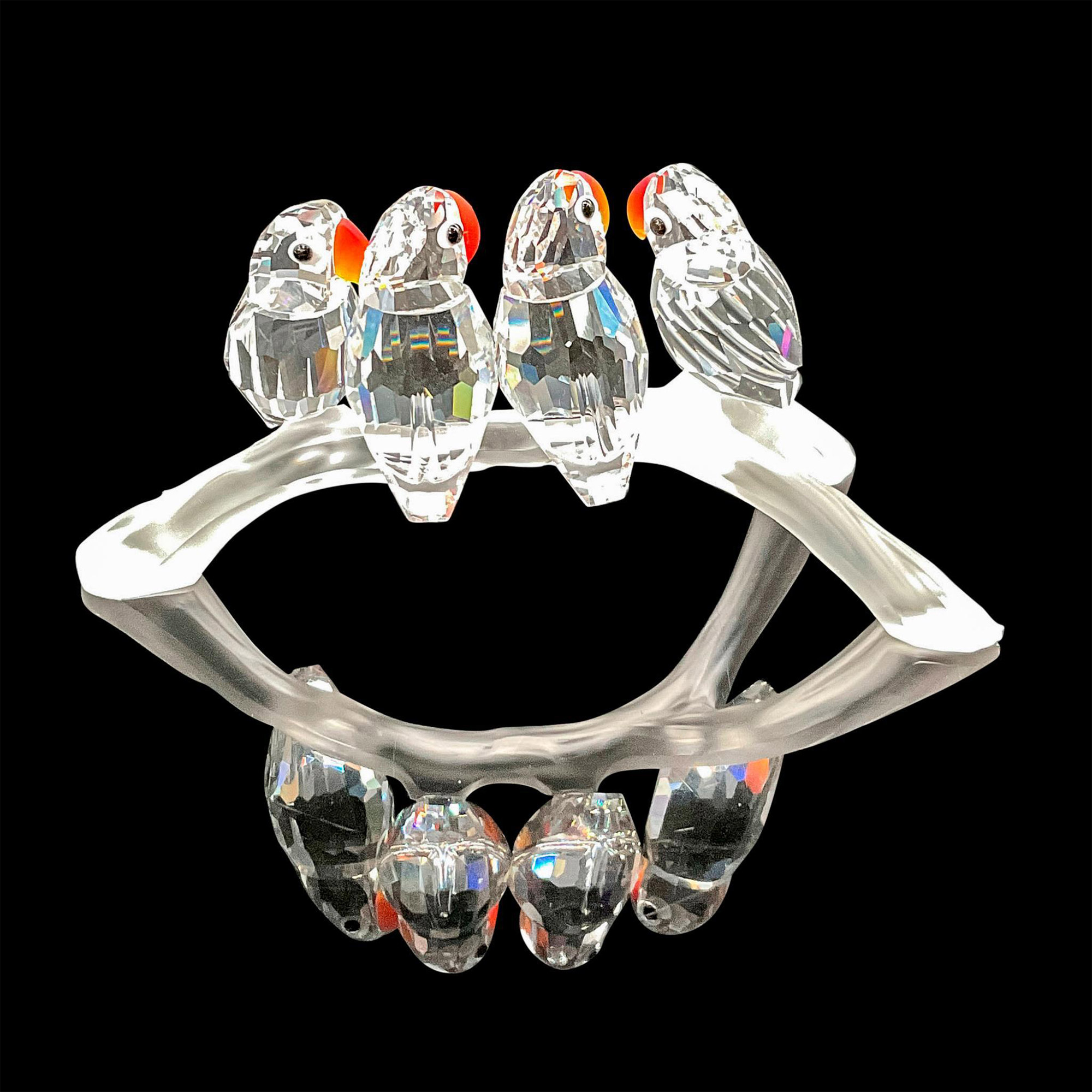 Swarovski Silver Crystal Figurine, Baby Lovebirds - Image 2 of 4