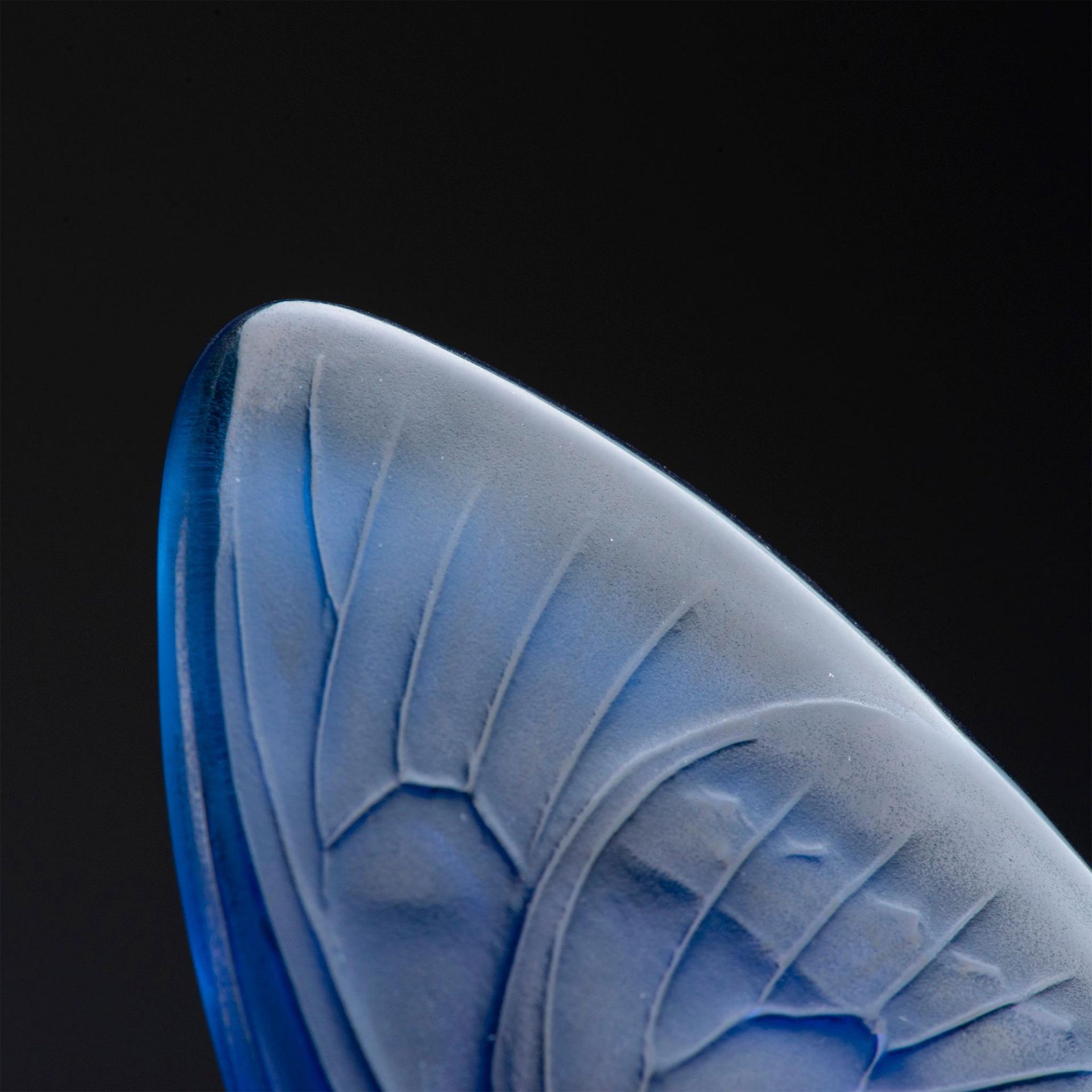 Lalique Crystal Figurine, Blue Butterfly - Bild 10 aus 10
