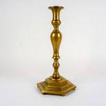 Vintage Oversize Brass Candlestick Holder