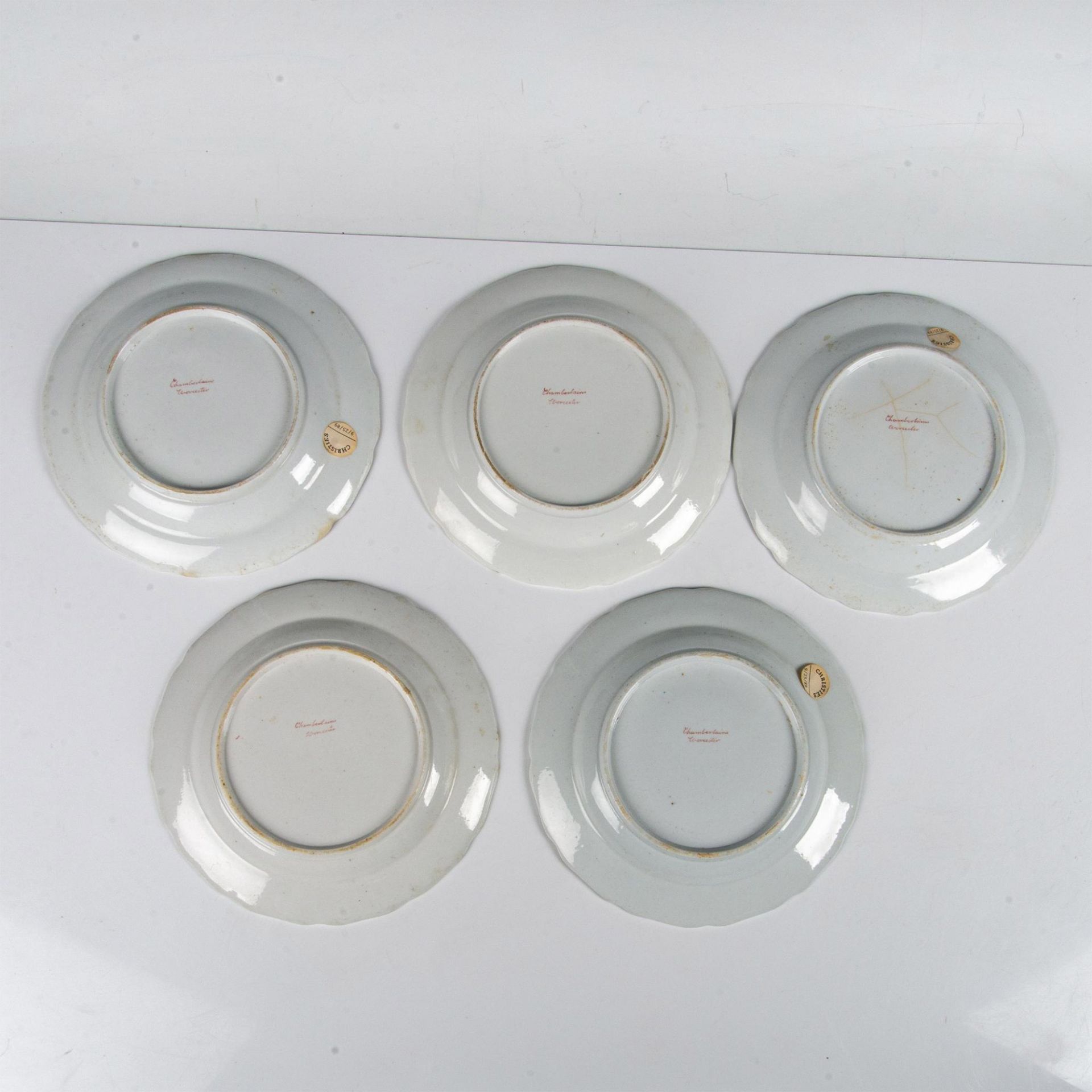 5pc Chamberlain's Worcester Porcelain Plates, Kakiemon - Image 5 of 6