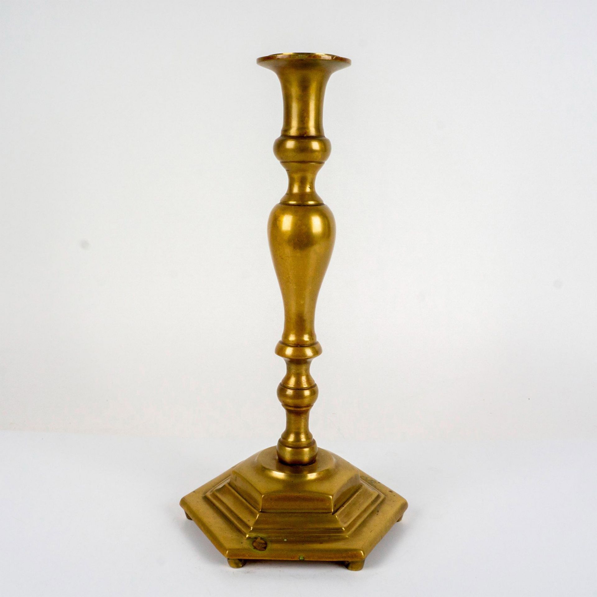 Vintage Oversize Brass Candlestick Holder - Image 2 of 4