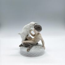 Royal Copenhagen Figurine, Faun and Goat, 498