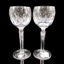 2pc Waterford Crystal Hock Wine Glasses, Sheila