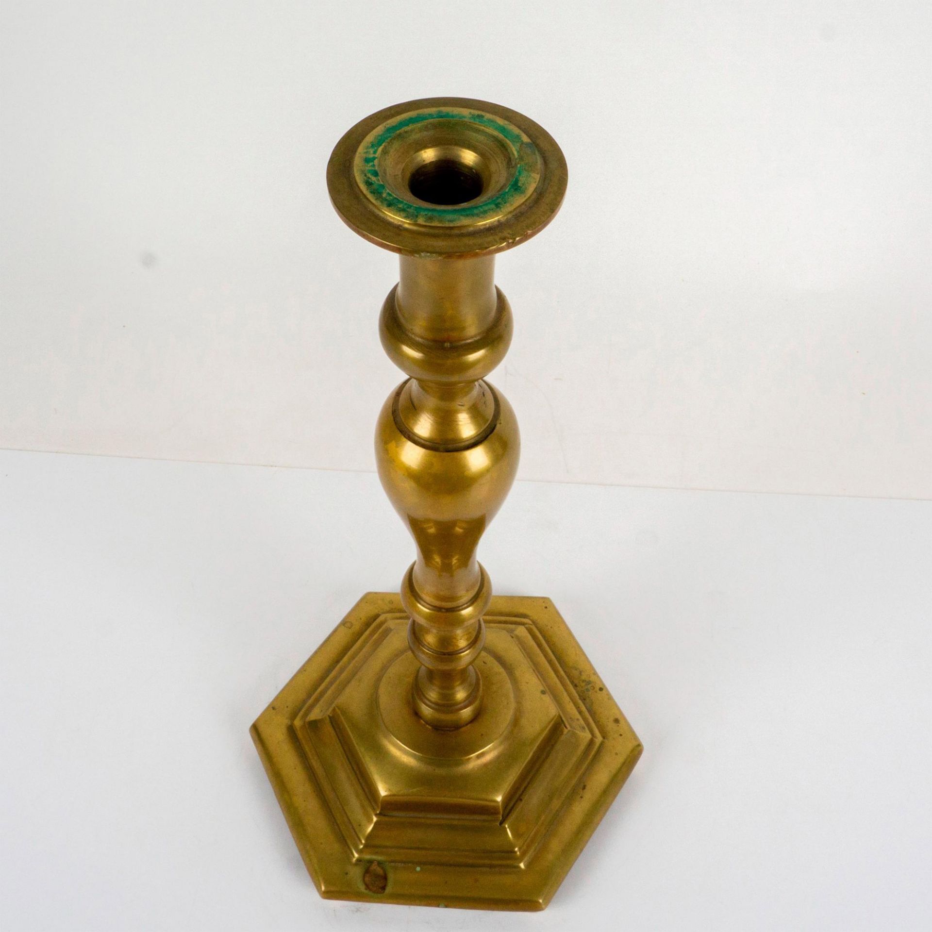Vintage Oversize Brass Candlestick Holder - Image 3 of 4