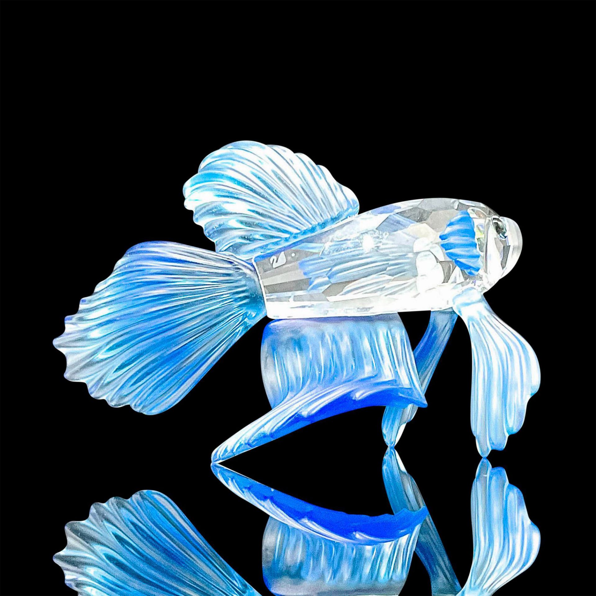 Swarovski Silver Crystal Figurine, Siamese Fighting Fish - Bild 3 aus 4