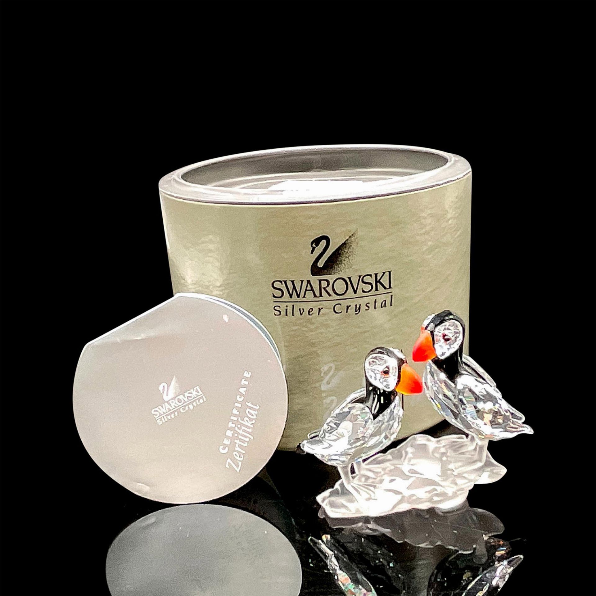 Swarovski Silver Crystal Figurine, Puffins - Bild 4 aus 4