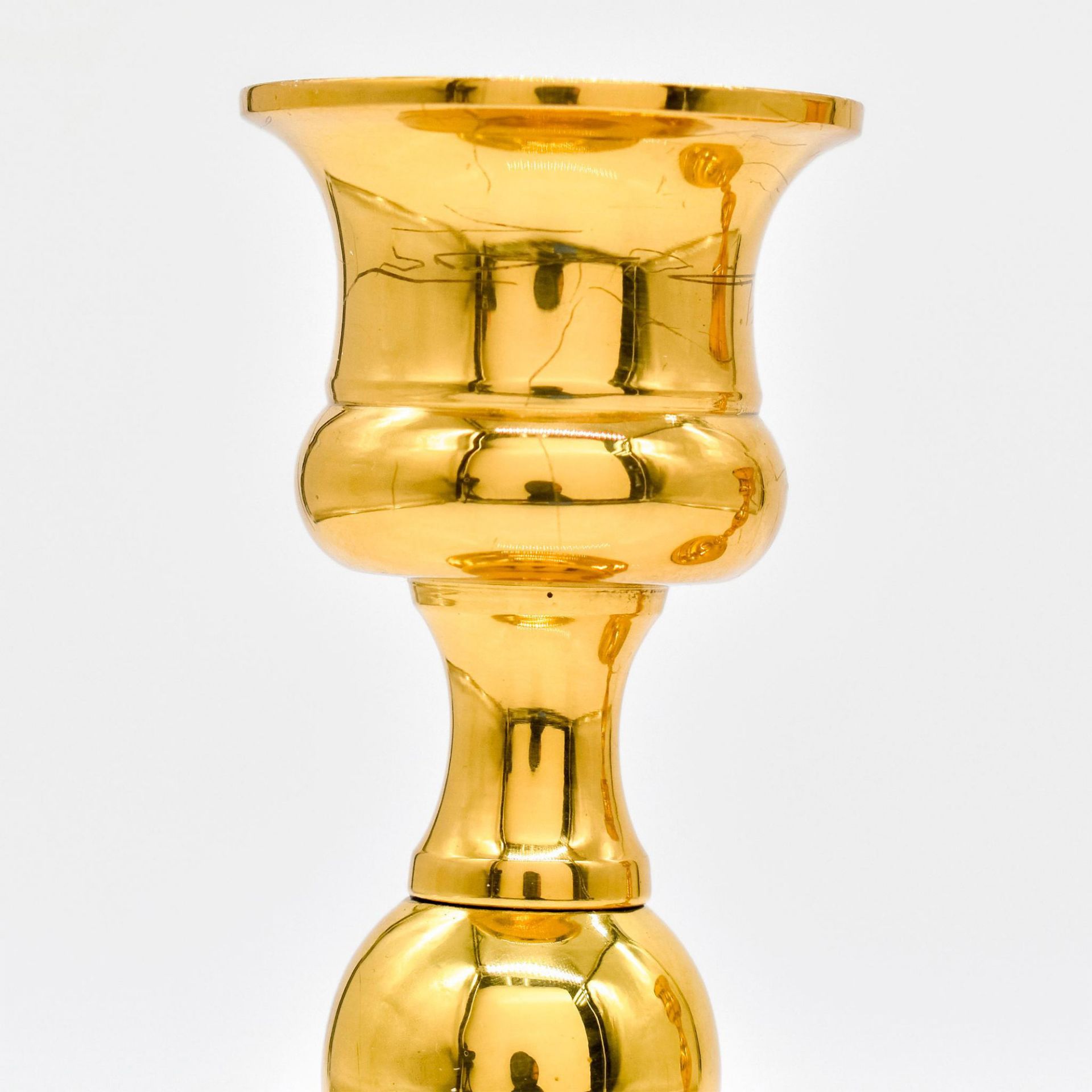 Pair of Carolina Brass Candlestick Holders - Image 4 of 5