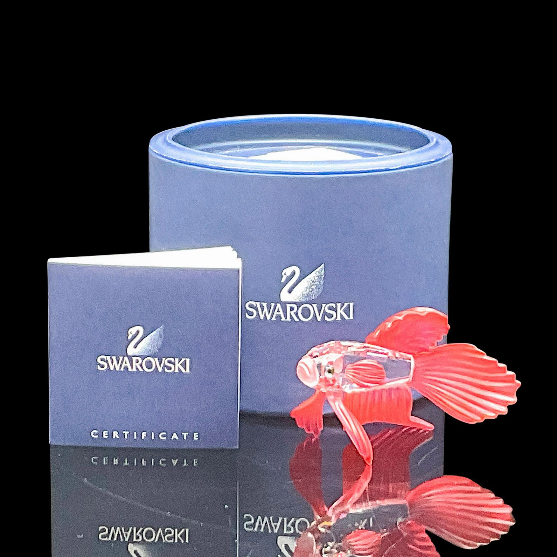 Swarovski Crystal Animal Figurine, Siamese Fighting Fish Red - Image 4 of 4