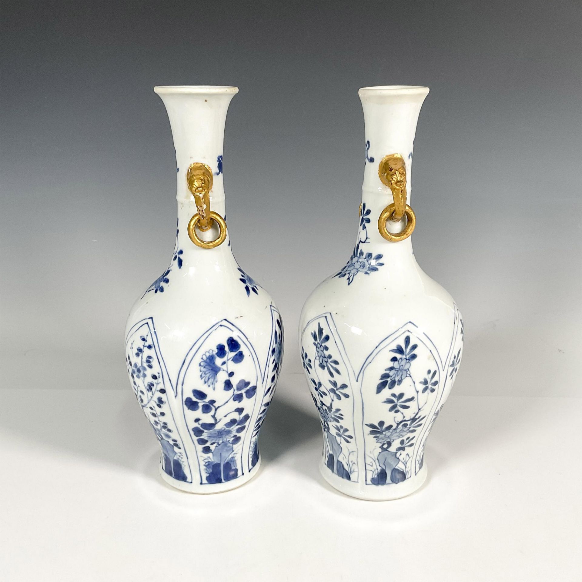 Pair of Antique Chinese Blue and White Porcelain Vases - Bild 4 aus 7