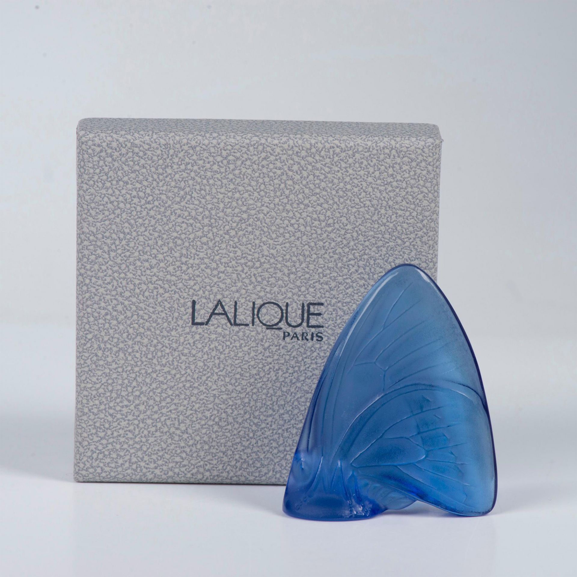 Lalique Crystal Figurine, Blue Butterfly - Bild 9 aus 10