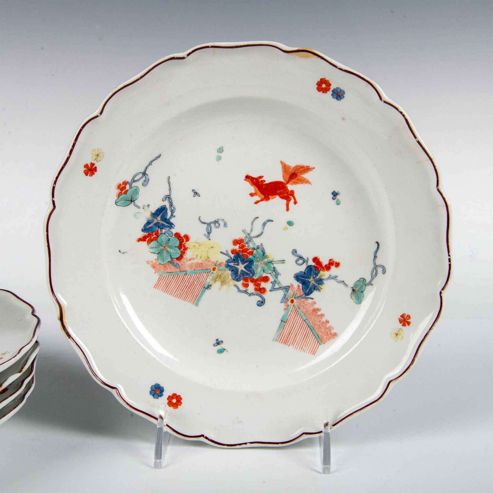 5pc Chamberlain's Worcester Porcelain Plates, Kakiemon - Image 2 of 6