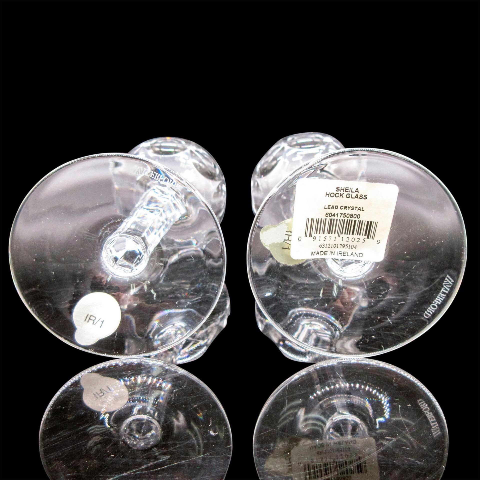 2pc Waterford Crystal Hock Wine Glasses, Sheila - Image 4 of 9