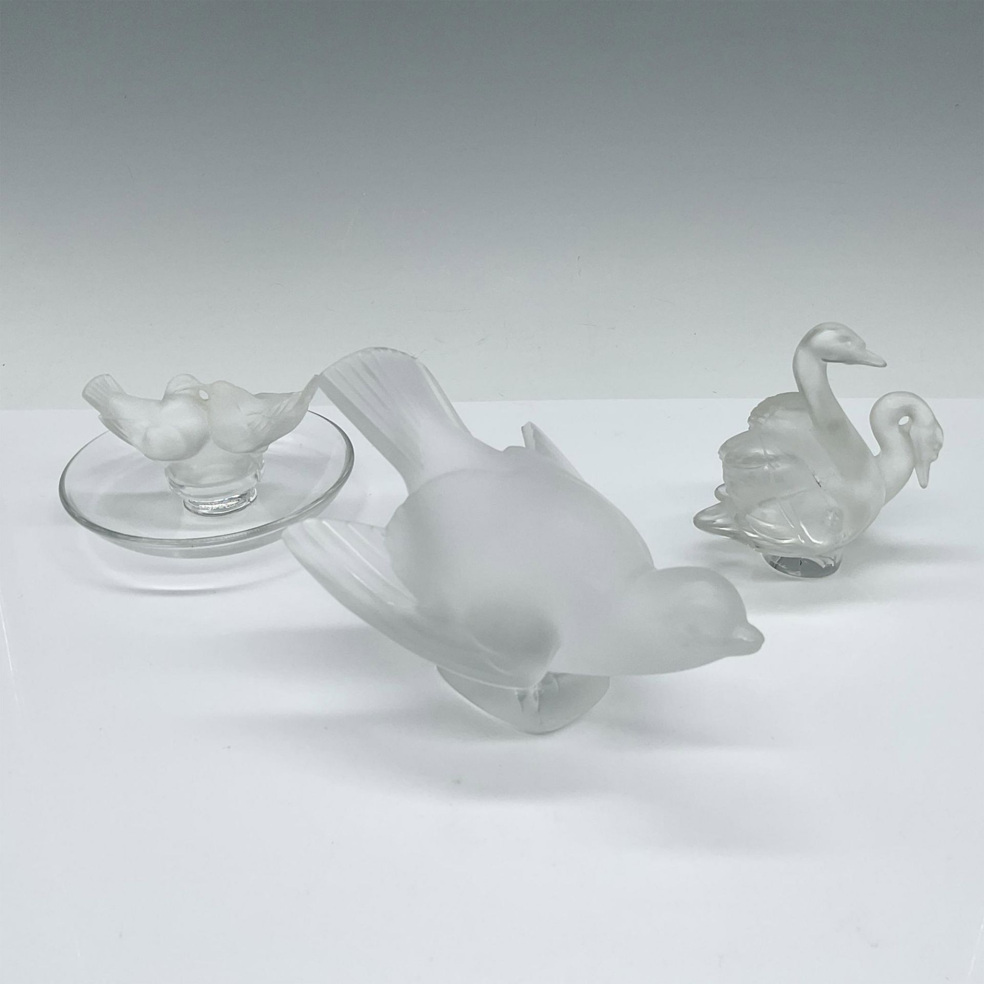 3pc Crystal Bird Figurine Grouping - Bild 2 aus 3