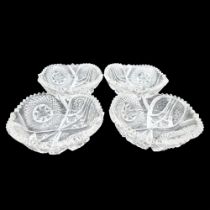 4pc Decorative Glass Fruit Bowls