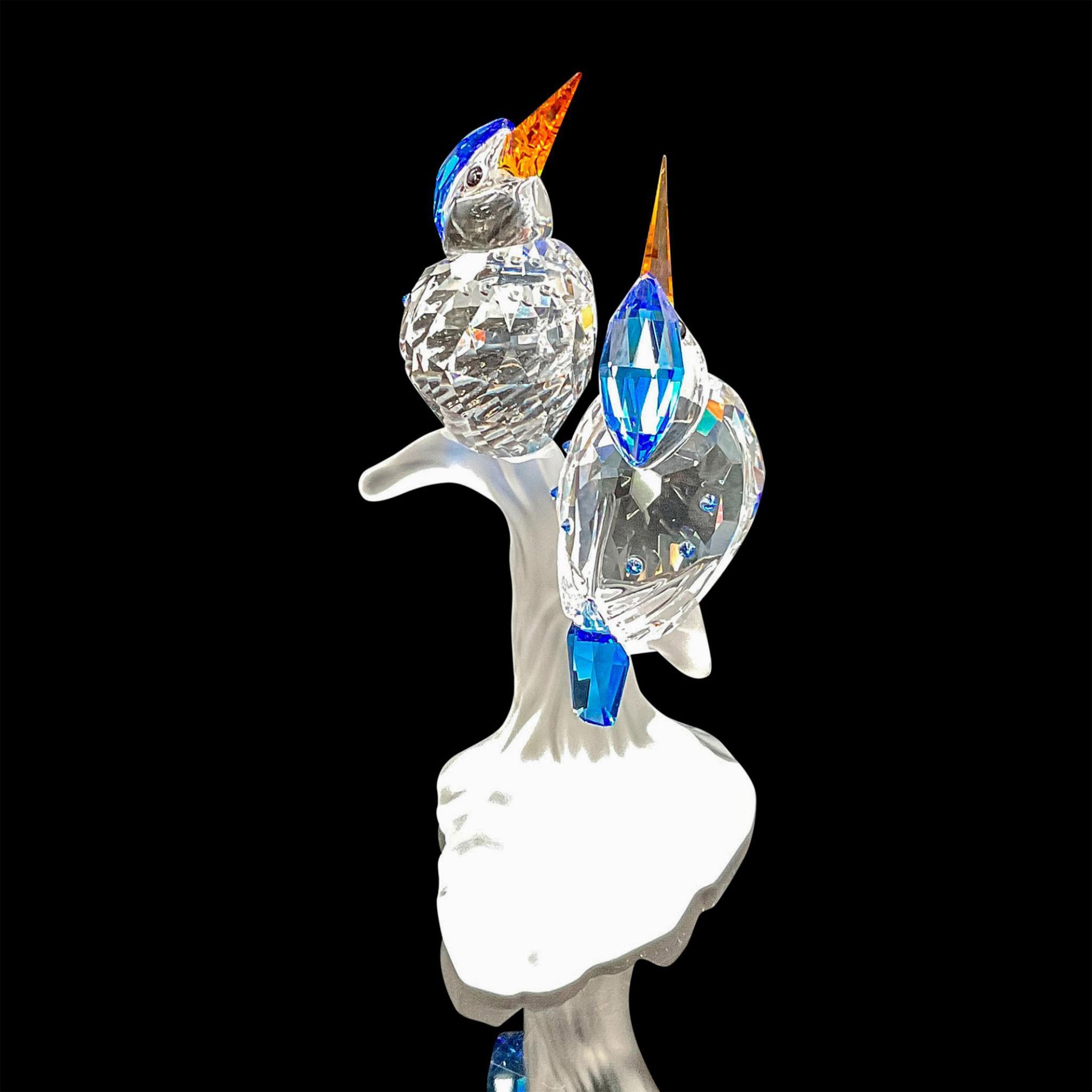 Swarovski Crystal Figurine, Malachite Kingfishers - Image 2 of 4