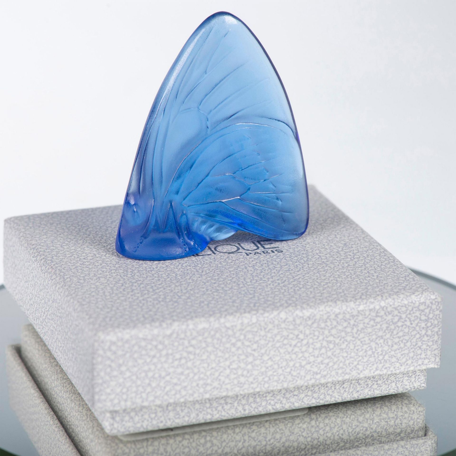 Lalique Crystal Figurine, Blue Butterfly - Bild 7 aus 10