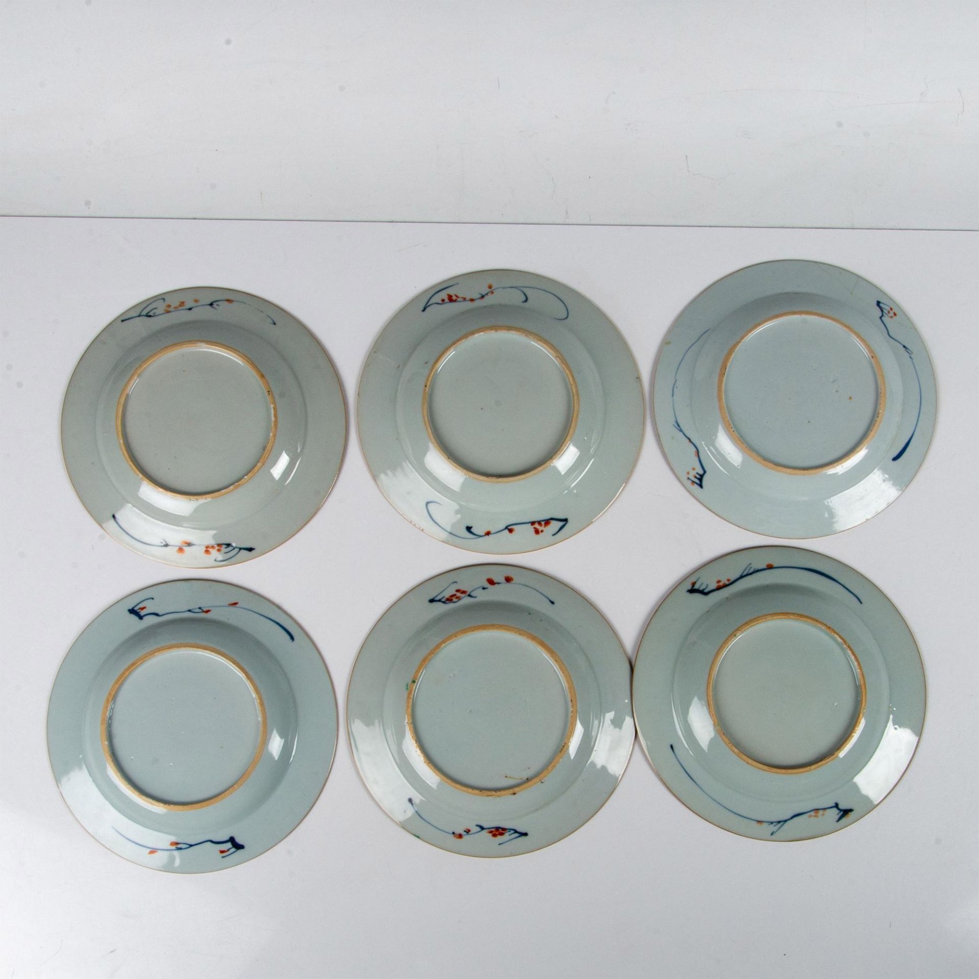 6pc Chinese Imari Porcelain Salad Plates - Bild 3 aus 5