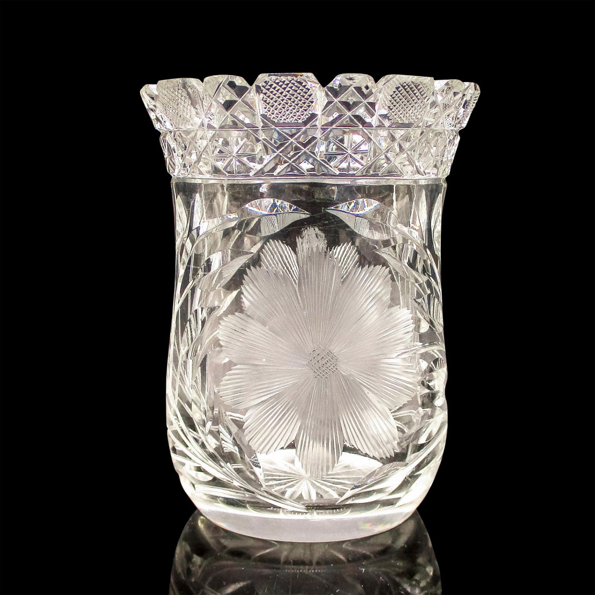 7pc Vintage Cut Crystal Serving Set - Image 3 of 11