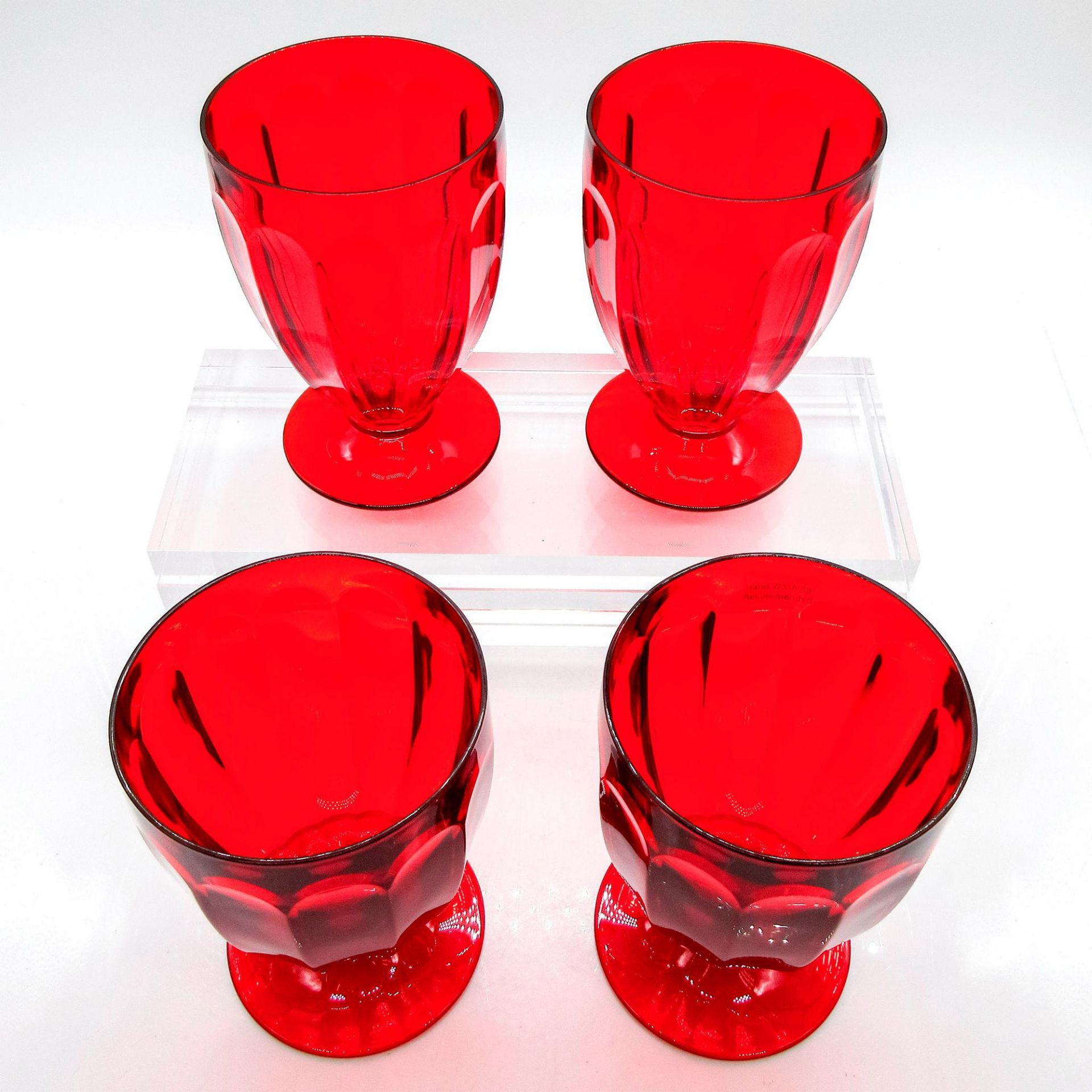 4pc Nachtmann Crystal Water Goblets, Giardino - Image 2 of 6