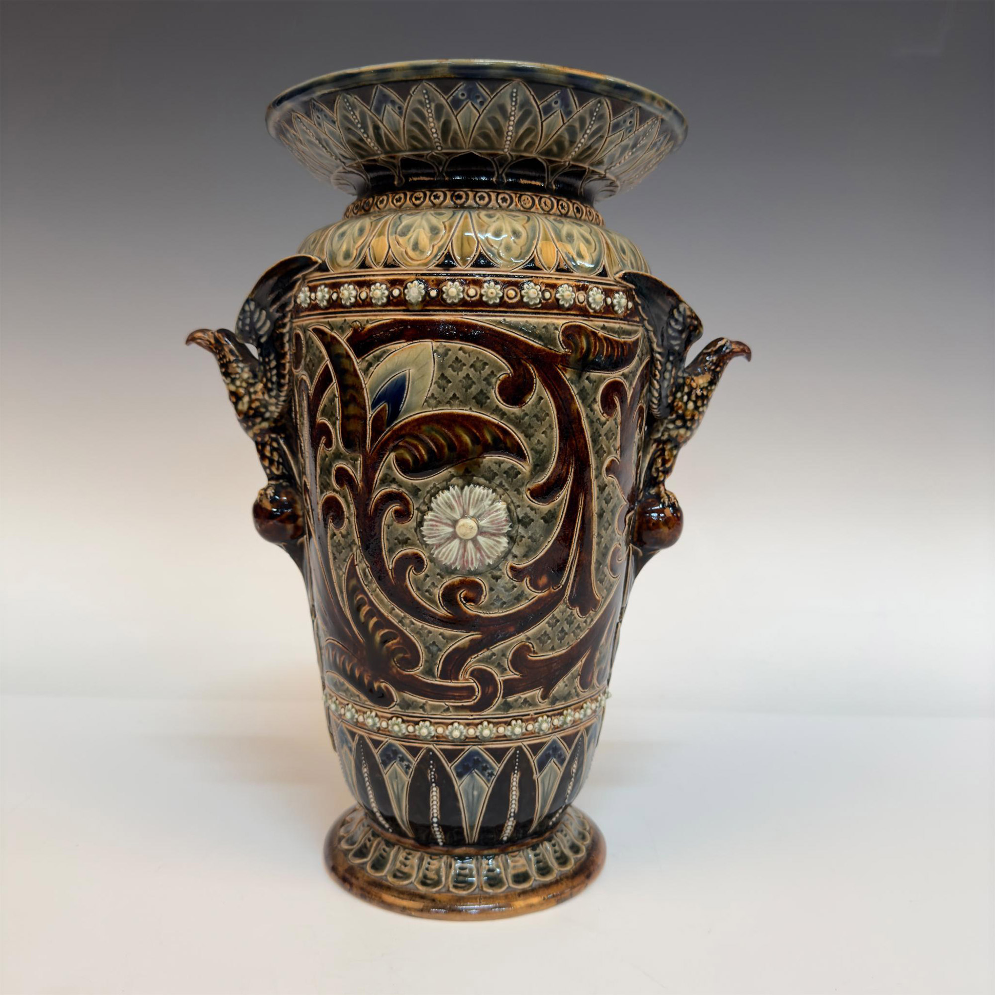 Doulton Lambeth Frank Butler Stoneware Vase - Image 4 of 6