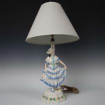 Keramos Porcelain Figural Lamp with Lamp Shade