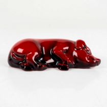 Royal Doulton Flambe Figurine Small Pig Snoozing HN801