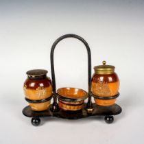 4pc Royal Doulton Stoneware Cruet Set