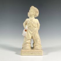 Wiener Werkstatte Majolica Child with Duck Figurine
