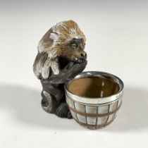 Rare Doulton Lambeth Silicon Open Salt Cellar, Baboon