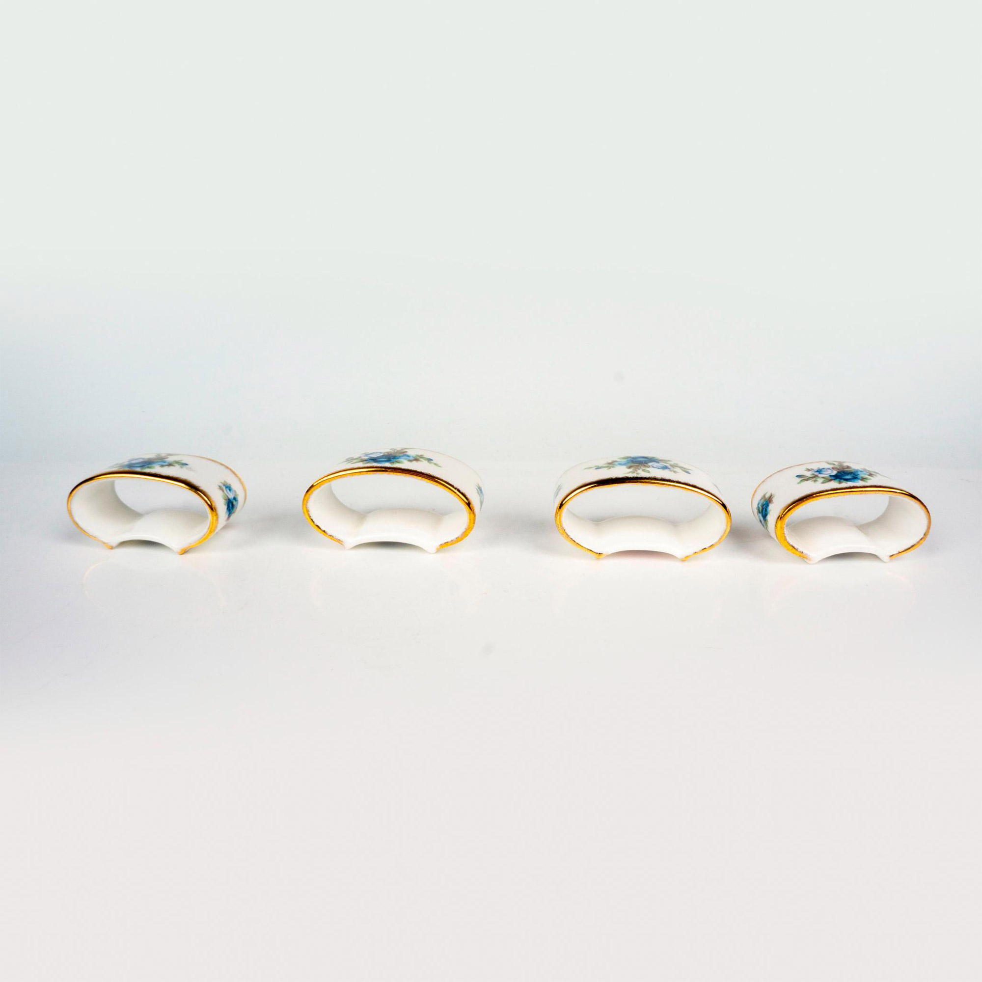Set of 4 Royal Albert Napkin Rings, Moonlight Rose - Image 3 of 4