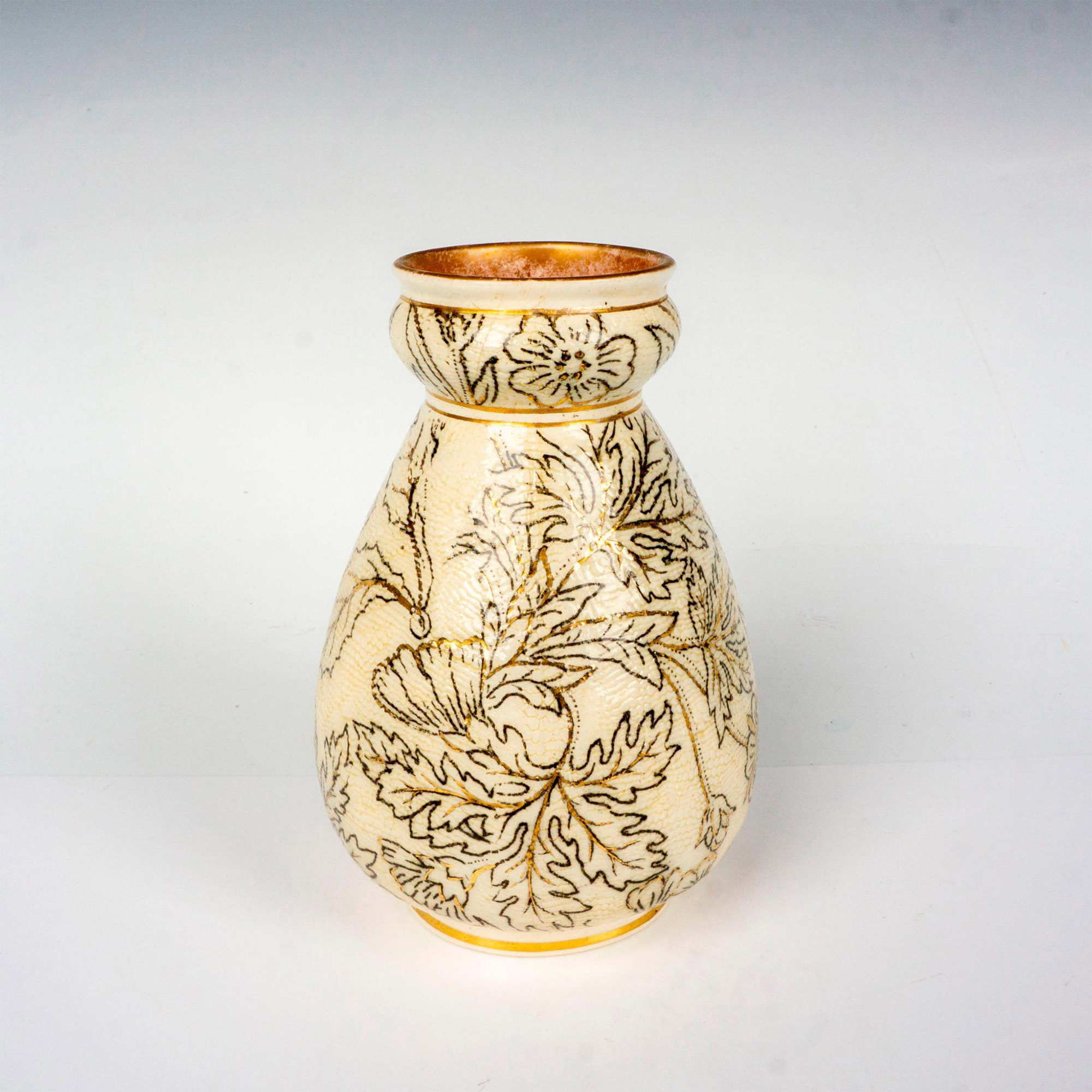 Doulton Burslem Textured Gilded Vase - Image 2 of 3