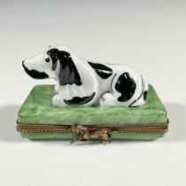 French Limoges Hand Painted Box, Springer Spaniel