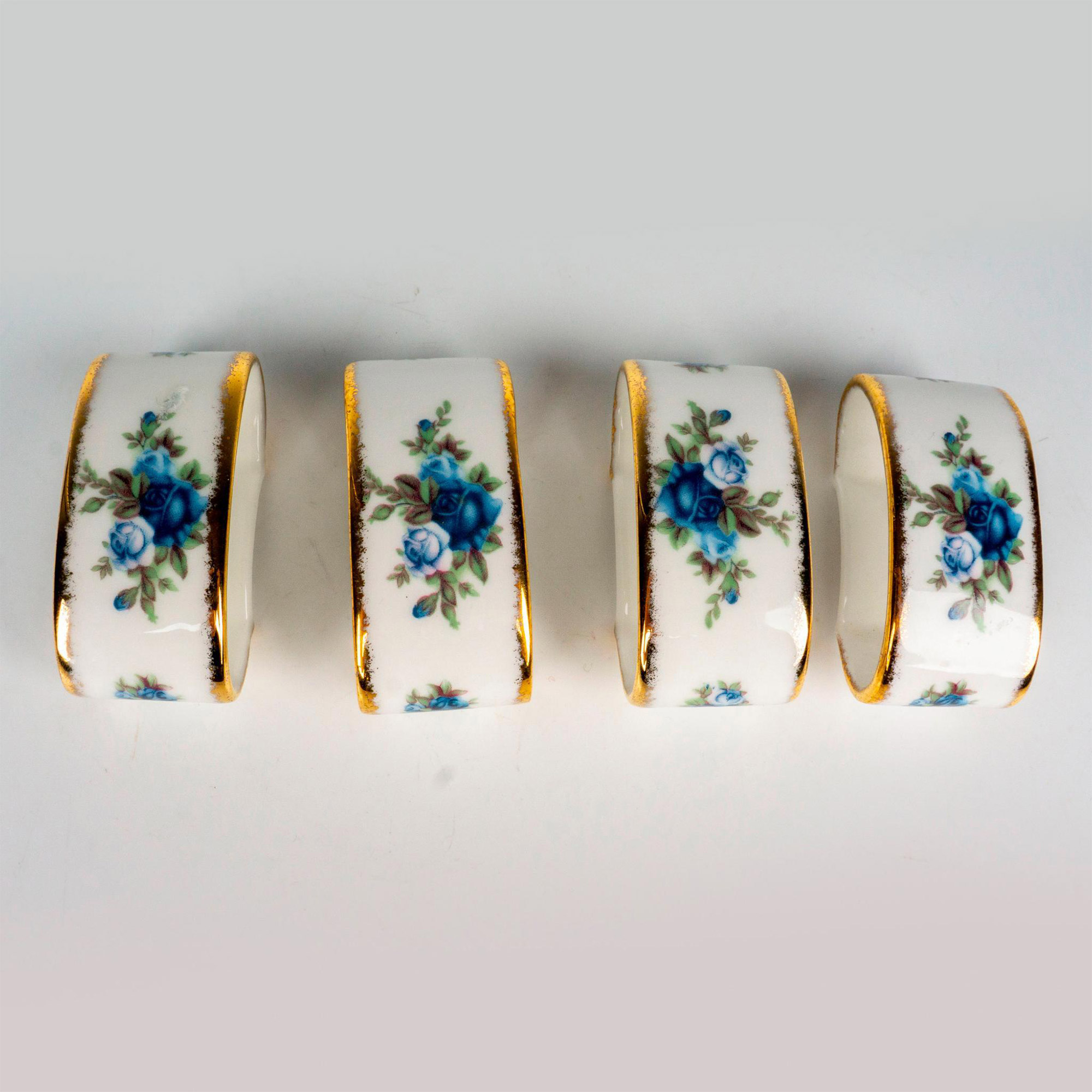 Set of 4 Royal Albert Napkin Rings, Moonlight Rose - Image 2 of 4