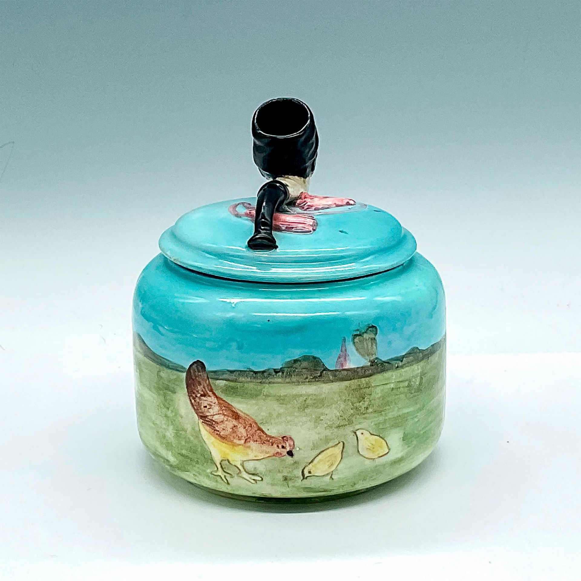 Vintage Dutch Ceramic Tobacco Jar with Cover - Bild 2 aus 3