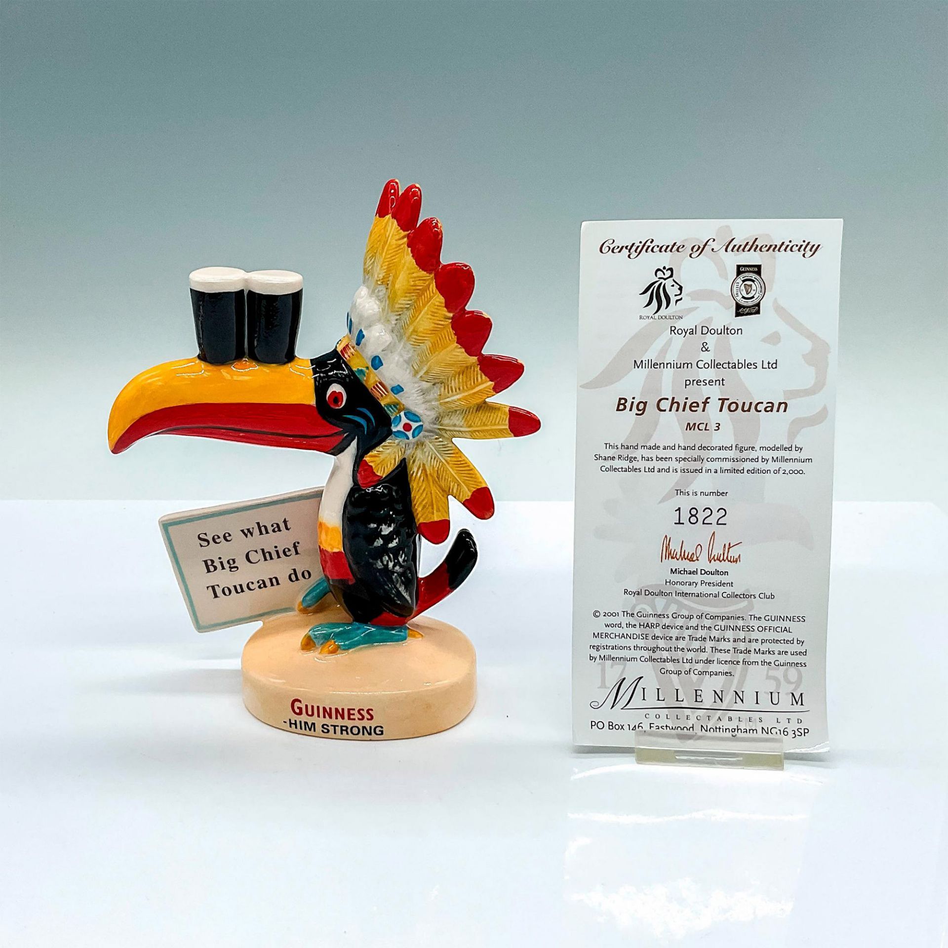 Royal Doulton Figurine, Guinness Big Chief Toucan MCL3 - Bild 2 aus 3